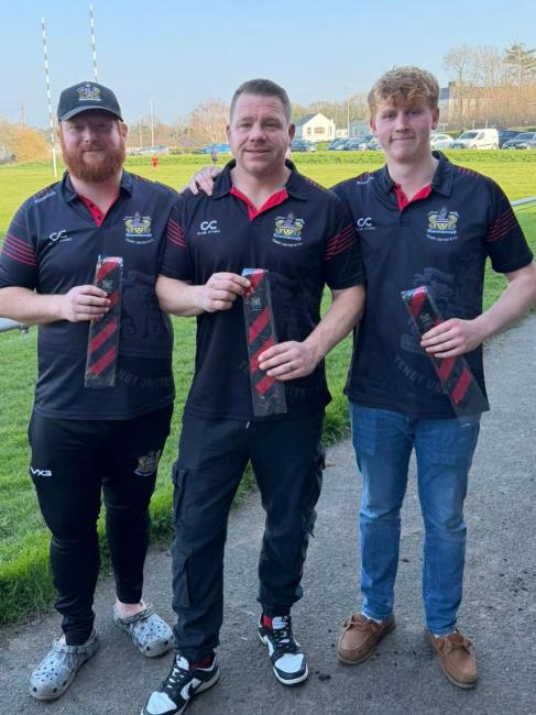  Tenby Athletic - special ties for ten matches this first season - Rob  Clark, Nicky Guymer, Dylan Johns